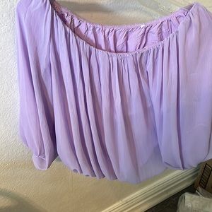 Light purple off the shoulder